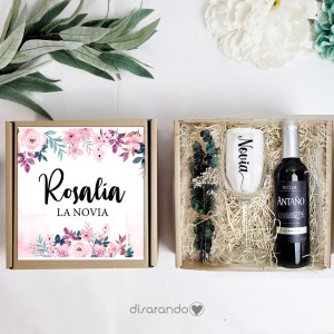 Kit vino "La Madrina" (varios diseños, también madera)