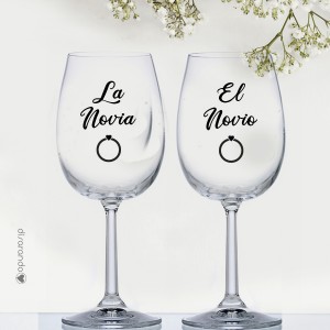 Copas Vino "Los Siguientes" (varios diseños, también madera)
