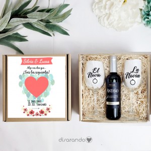 Kit Vino "Los Siguientes" (varios diseños, también madera)
