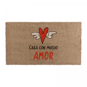 Felpudo "Casa con mucho amor"