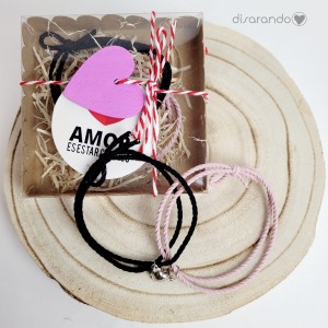 Pack pulseras imán corazón