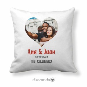 Cojín Personalizable Foto Corazón