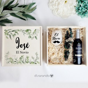 Kit vino "Ceremoniante" (varios diseños, también madera)