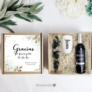 Kit vino "Ceremoniante" (varios diseños, también madera)