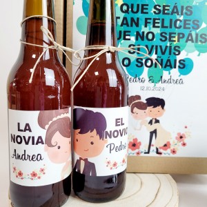 Kit cerveza "Los Novios" (Varios diseños de caja)