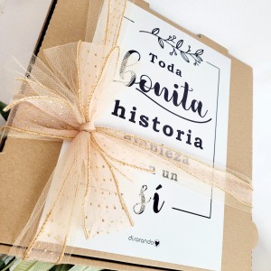 Caja Libreta + Pluma "Toda bonita historia... "