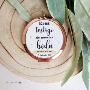 Espejo personalizable Testigo Oro