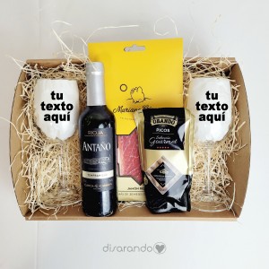 Cesta Gourmet Vino (Personalizable)