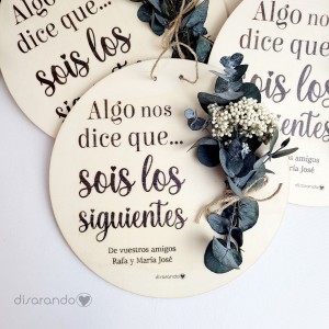 Placa Flores Preservadas "Los Siguientes"
