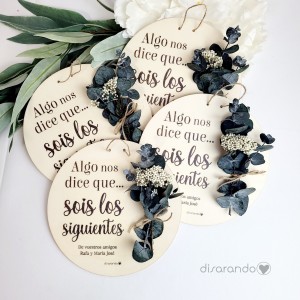 Placa Flores Preservadas "Los Siguientes"