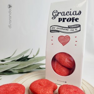 Caja nubes "Profe corazón"