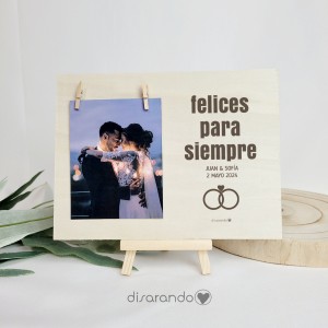 Marco madera pinzas Parejas
