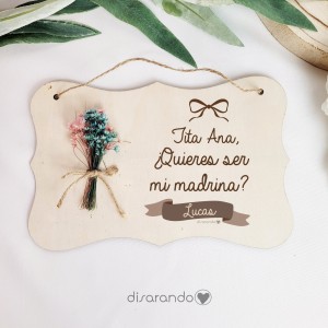 Placa Flores Padrinos