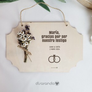 Placa Flores & Ramillete (personalizable)