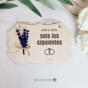 Placa Flores & Ramillete (personalizable)