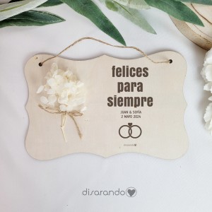 Placa Flores & Ramillete (personalizable)