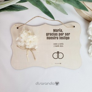 Placa Flores & Ramillete (personalizable)