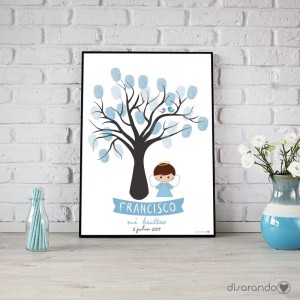 Lámina Huellas Nacimiento Arbol Niño