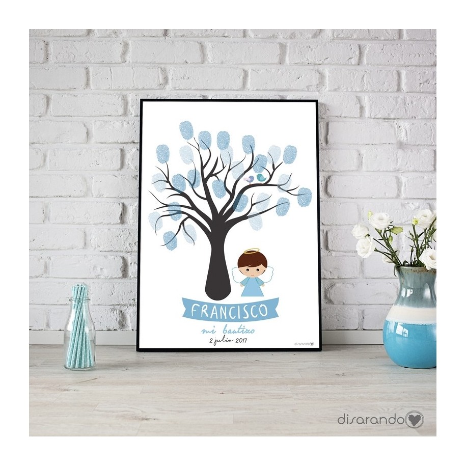 Lámina Huellas Nacimiento Arbol Niño