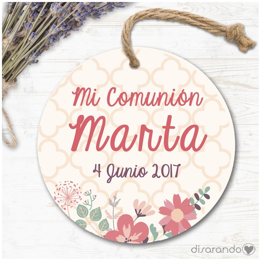 Etiqueta/Pegatina Comunión 18 (Todas las formas) Pack 10 ud