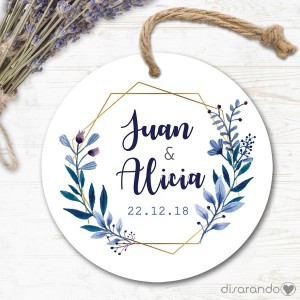 Etiqueta/Pegatina Boda Golden (Todas las formas) Pack 10 ud
