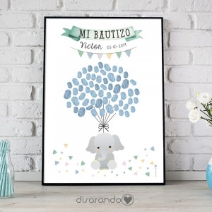 Lámina Huellas Nacimiento Elefante