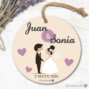 Etiqueta/Pegatina Boda Curt (Todas las formas) Pack 10 ud