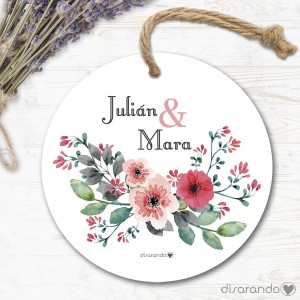 Etiqueta/Pegatina Boda Helena Blanca (Todas las formas) Pack 10 ud