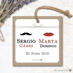 Etiqueta/Pegatina Boda Vintage (Todas las formas) Pack 10 ud