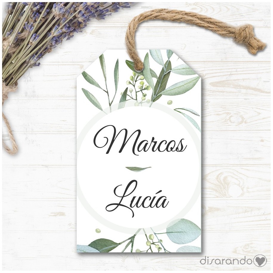 Etiqueta/Pegatina Boda Olive (Todas las formas) Pack 10 ud