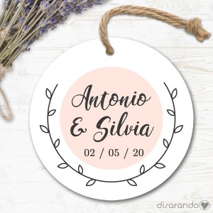 Etiqueta/Pegatina Boda Dots (Todas las formas) Pack 10 ud