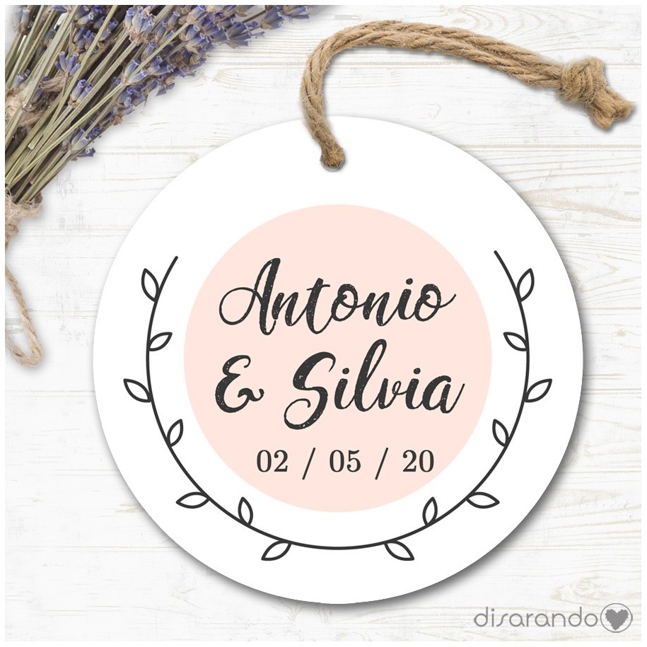 Etiqueta/Pegatina Boda Dots (Todas las formas) Pack 10 ud