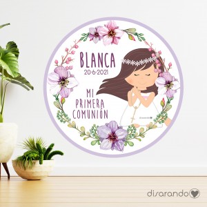 Fondo Modelo 01 Niña Flores  (varios tamaños y formas)