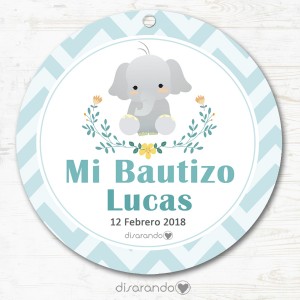 Etiqueta Bautizo 103 (Todas las formas) Pack 10 ud
