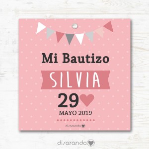 Etiqueta Bautizo 06 (Todas las formas) Pack 10 ud