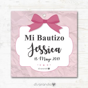 Etiqueta Bautizo 102 (Todas las formas) Pack 10 ud