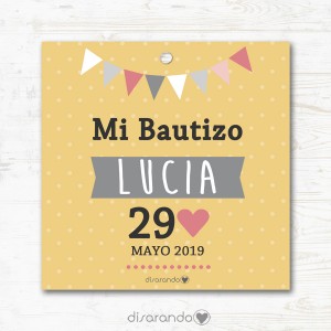 Etiqueta Bautizo 106 (Todas las formas) Pack 10 ud