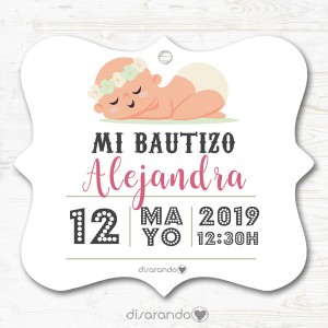 Etiqueta Bautizo 110 (Todas las formas) Pack 10 ud