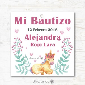 Etiqueta Bautizo 109 (Todas las formas) Pack 10 ud