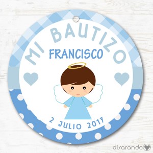 Etiqueta Bautizo 111 (Todas las formas) Pack 10 ud