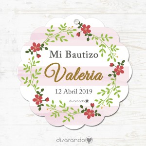 Etiqueta Bautizo 104 (Todas las formas) Pack 10 ud