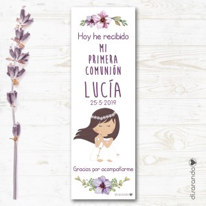Marcapáginas 01 Niña flores