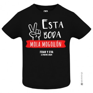 Pack camiseta + maletín "Esta boda mola mogollón"
