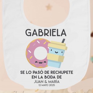Babero "Yo también estuve en la boda de... "