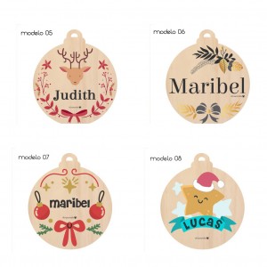 Bola Navidad Madera (Varios modelos)