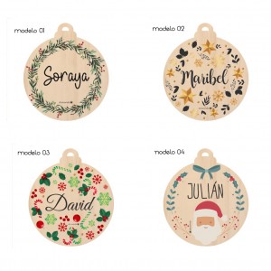 Bola Navidad Madera (Varios modelos)