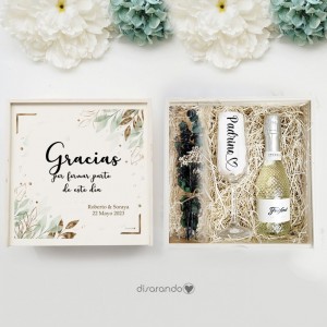 Kit cava "Madrina / Padrino" (varios diseños, también madera)