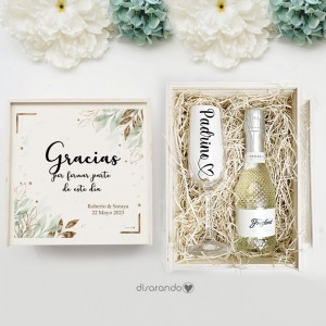 Kit cava "Madrina / Padrino" (varios diseños, también madera)