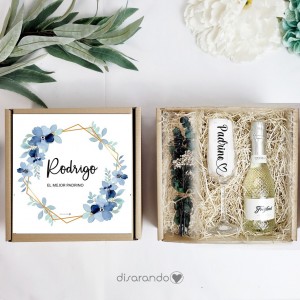 Kit cava "Madrina / Padrino" (varios diseños, también madera)