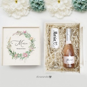 Kit cava "Dama de honor" (varios diseños, también madera)